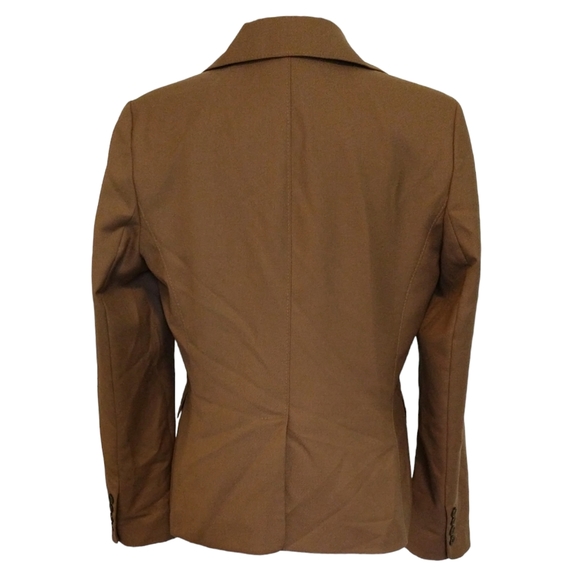 Ann Taylor Wool Blend Camel Brown 2 Button Blazer Career Professional - Picture 2 of 9